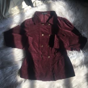 Heart Moon Star™️ Burgundy Buttoned Blazer/Jacket